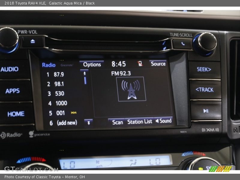 Galactic Aqua Mica / Black 2018 Toyota RAV4 XLE