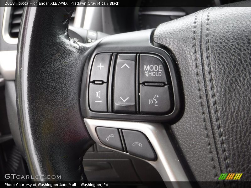 Predawn Gray Mica / Black 2018 Toyota Highlander XLE AWD