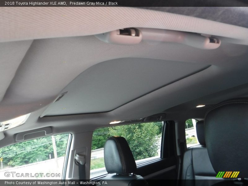 Predawn Gray Mica / Black 2018 Toyota Highlander XLE AWD