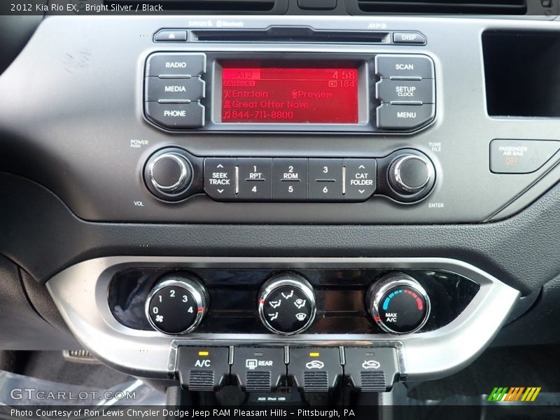 Bright Silver / Black 2012 Kia Rio EX