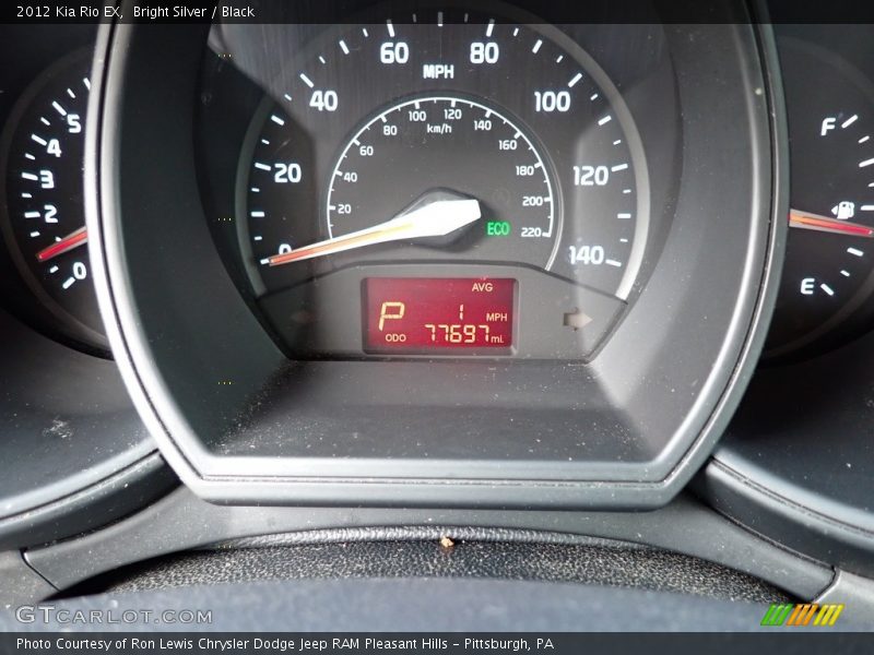 Bright Silver / Black 2012 Kia Rio EX