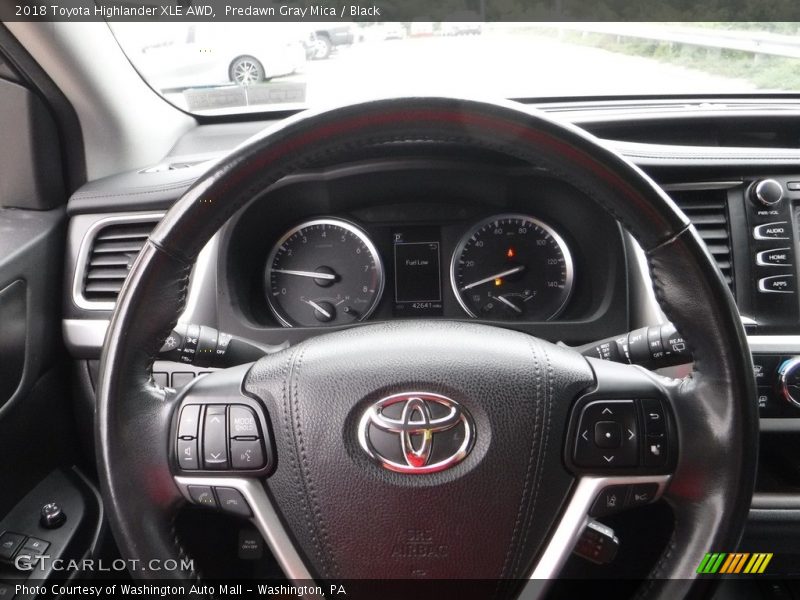 Predawn Gray Mica / Black 2018 Toyota Highlander XLE AWD