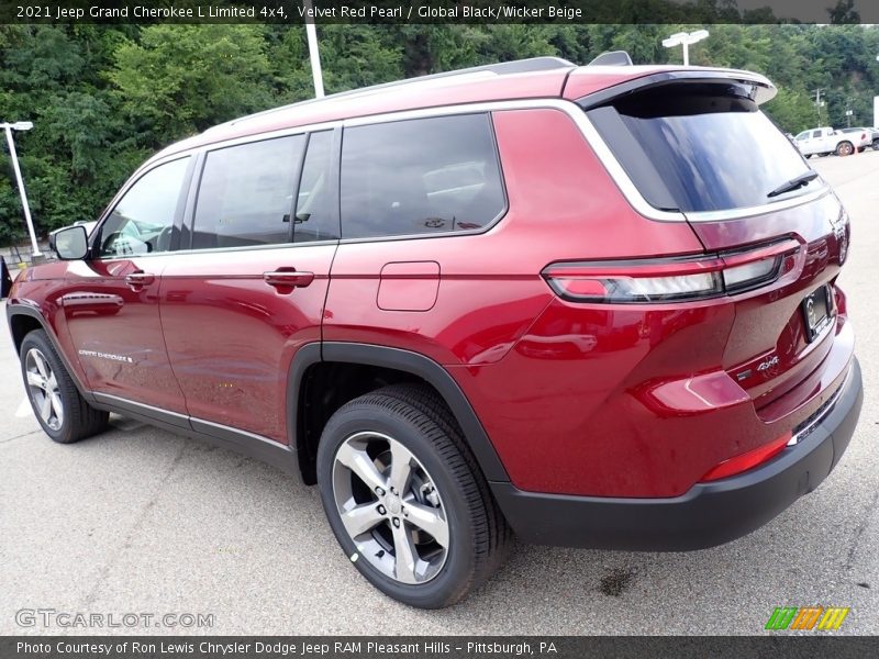Velvet Red Pearl / Global Black/Wicker Beige 2021 Jeep Grand Cherokee L Limited 4x4