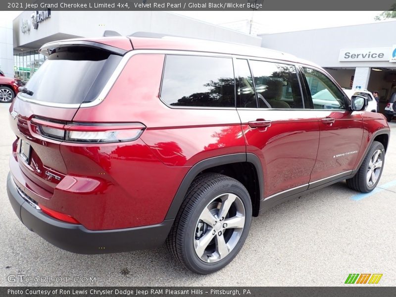 Velvet Red Pearl / Global Black/Wicker Beige 2021 Jeep Grand Cherokee L Limited 4x4