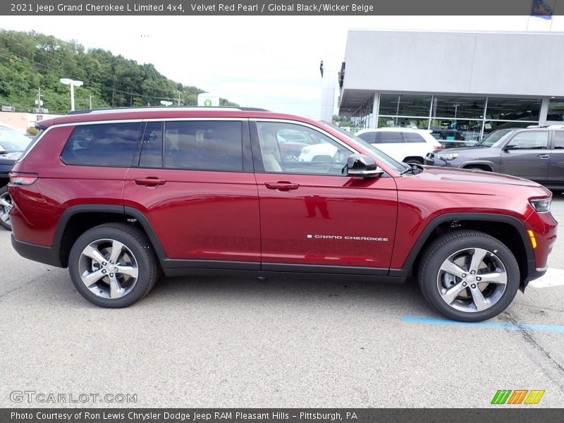 Velvet Red Pearl / Global Black/Wicker Beige 2021 Jeep Grand Cherokee L Limited 4x4