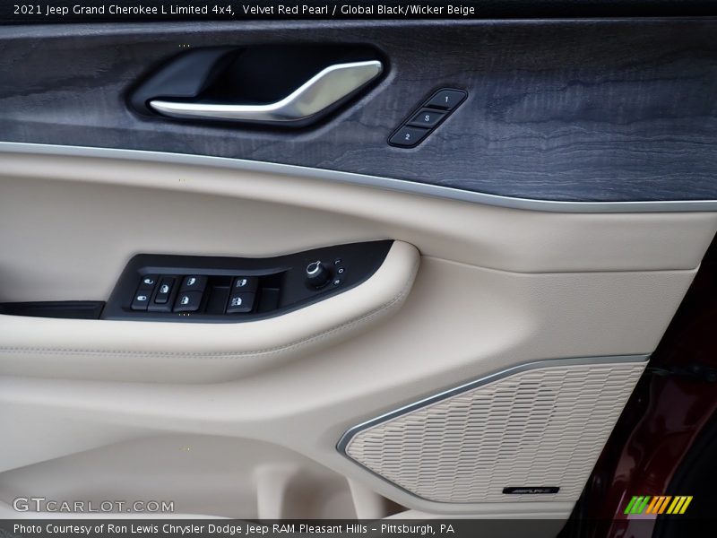 Velvet Red Pearl / Global Black/Wicker Beige 2021 Jeep Grand Cherokee L Limited 4x4