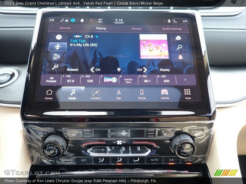 Velvet Red Pearl / Global Black/Wicker Beige 2021 Jeep Grand Cherokee L Limited 4x4
