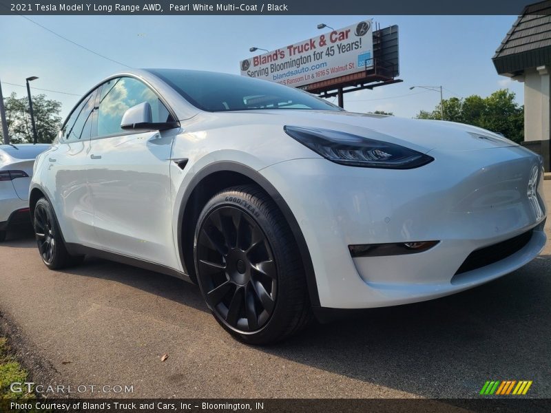 Pearl White Multi-Coat / Black 2021 Tesla Model Y Long Range AWD