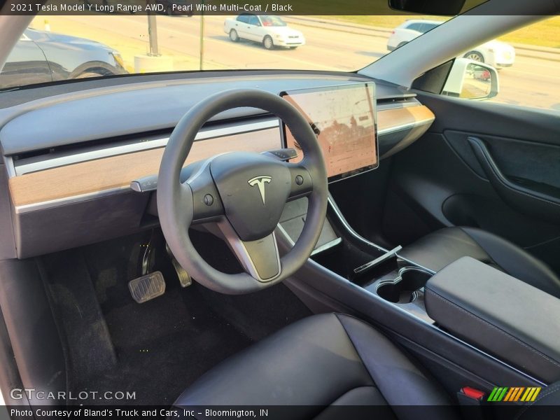 Pearl White Multi-Coat / Black 2021 Tesla Model Y Long Range AWD
