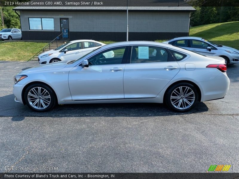 Santiago Silver / Black 2019 Hyundai Genesis G80 AWD