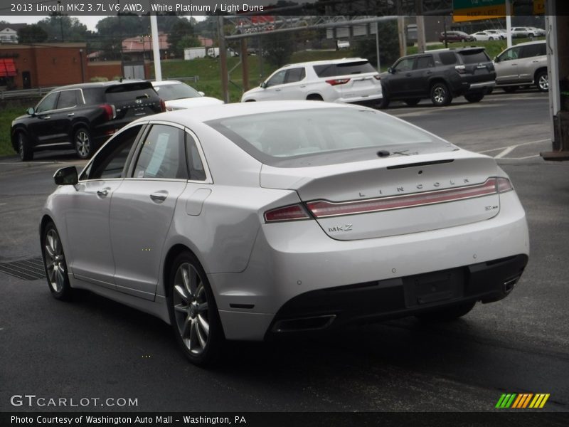 White Platinum / Light Dune 2013 Lincoln MKZ 3.7L V6 AWD