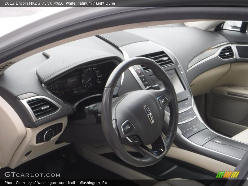 White Platinum / Light Dune 2013 Lincoln MKZ 3.7L V6 AWD
