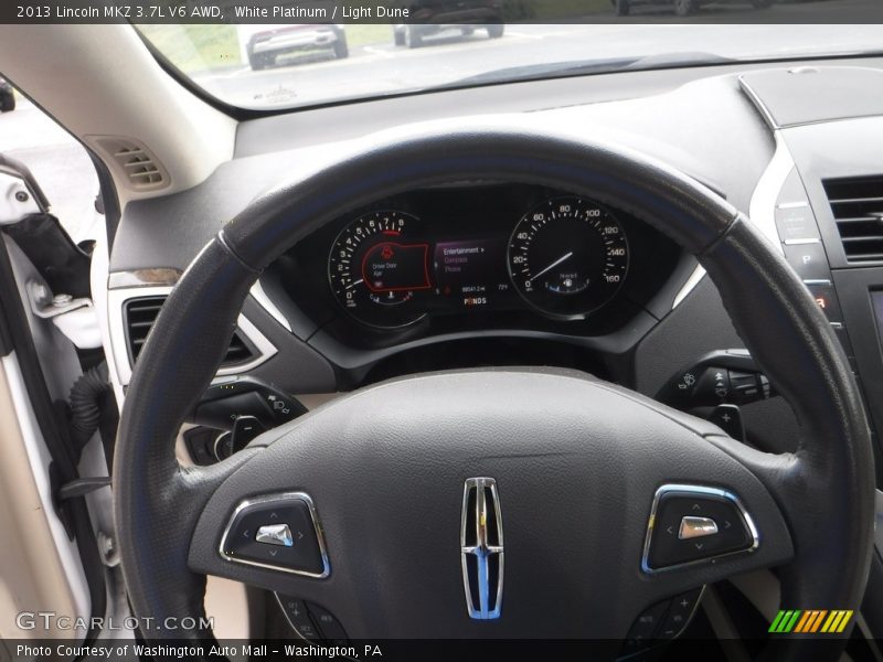 White Platinum / Light Dune 2013 Lincoln MKZ 3.7L V6 AWD