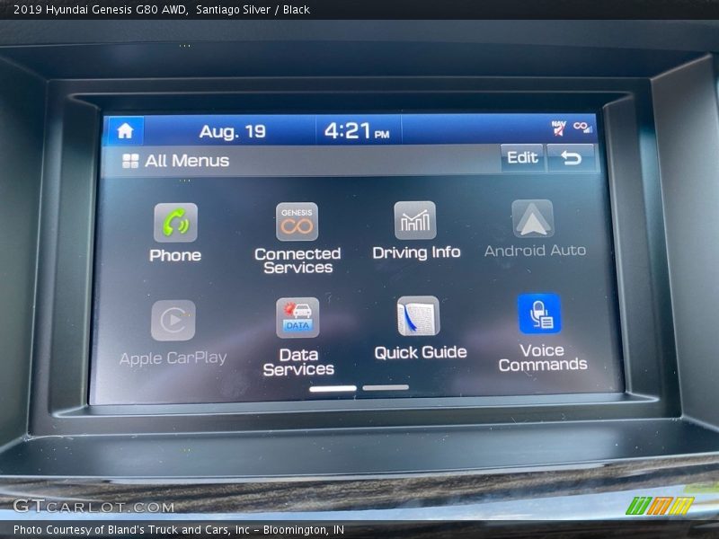Santiago Silver / Black 2019 Hyundai Genesis G80 AWD