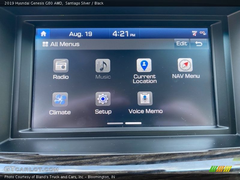Santiago Silver / Black 2019 Hyundai Genesis G80 AWD