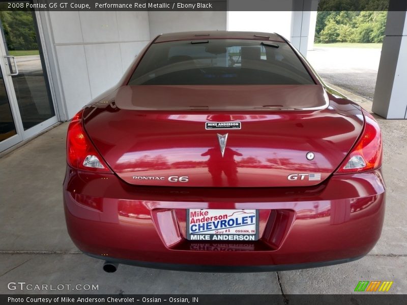 Performance Red Metallic / Ebony Black 2008 Pontiac G6 GT Coupe