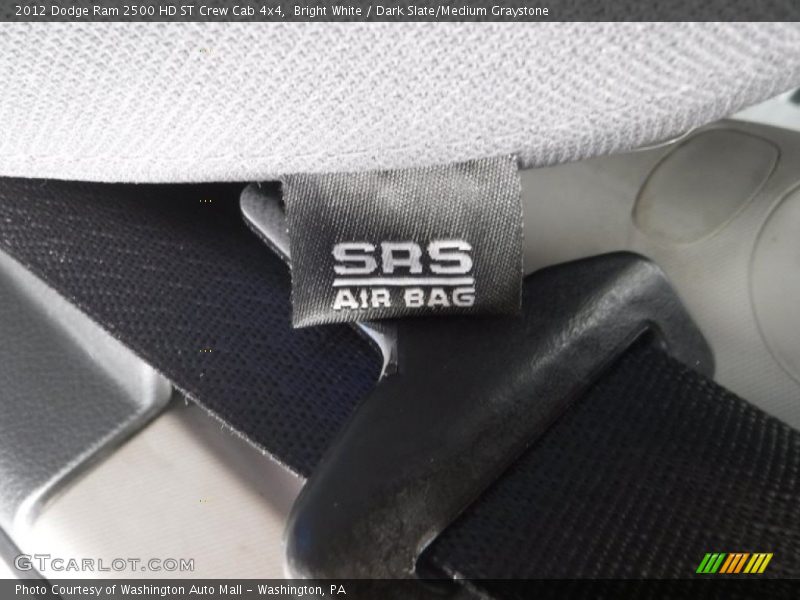 Bright White / Dark Slate/Medium Graystone 2012 Dodge Ram 2500 HD ST Crew Cab 4x4