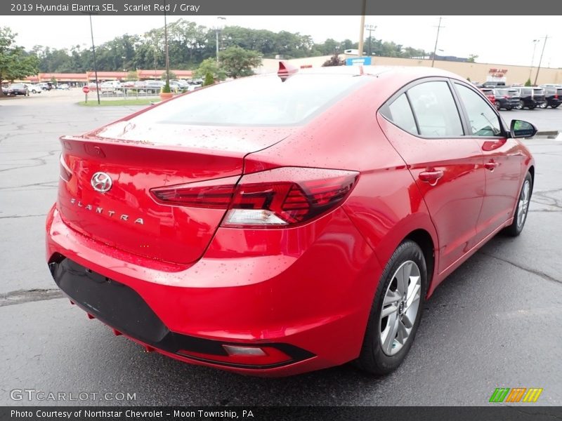 Scarlet Red / Gray 2019 Hyundai Elantra SEL