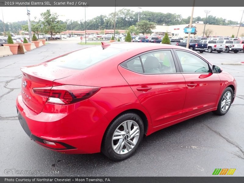 Scarlet Red / Gray 2019 Hyundai Elantra SEL