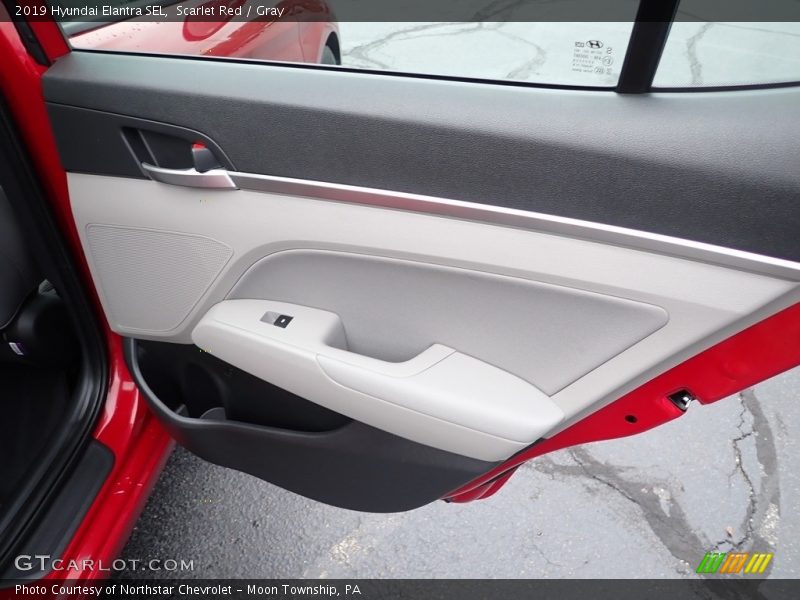 Scarlet Red / Gray 2019 Hyundai Elantra SEL