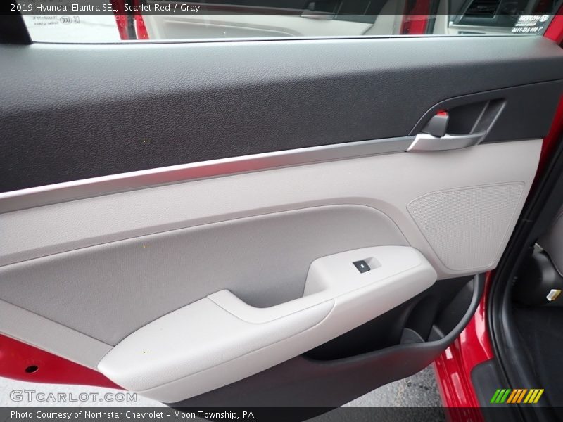 Scarlet Red / Gray 2019 Hyundai Elantra SEL
