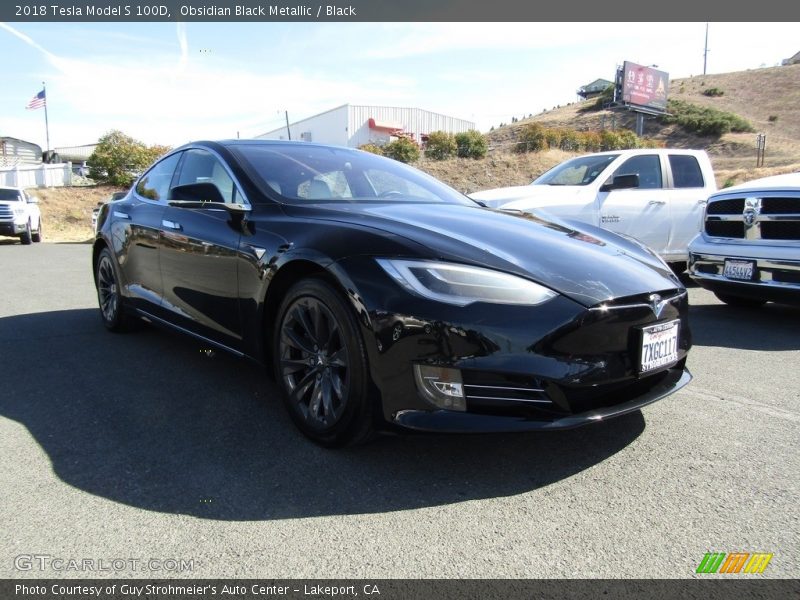 Obsidian Black Metallic / Black 2018 Tesla Model S 100D