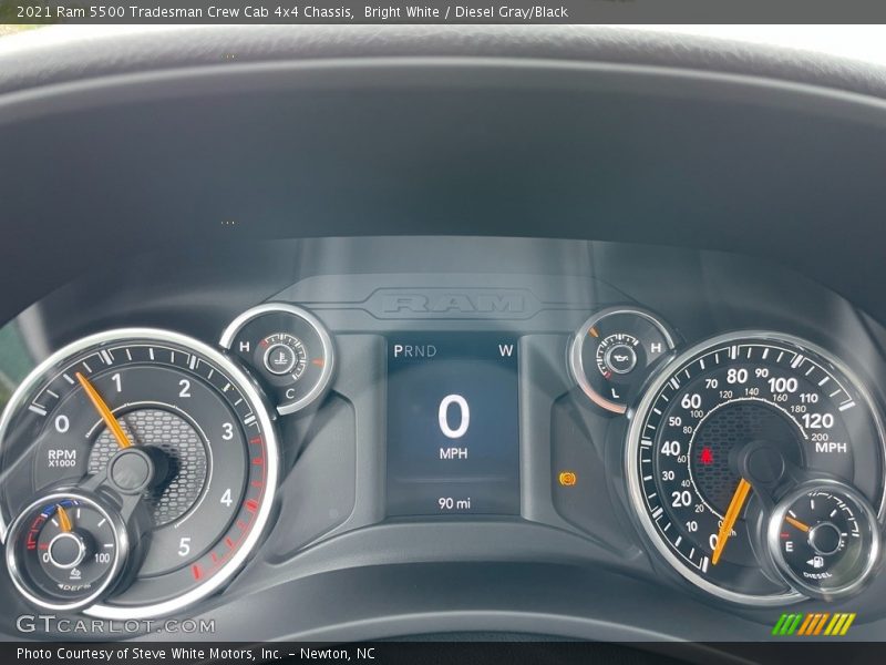 Bright White / Diesel Gray/Black 2021 Ram 5500 Tradesman Crew Cab 4x4 Chassis