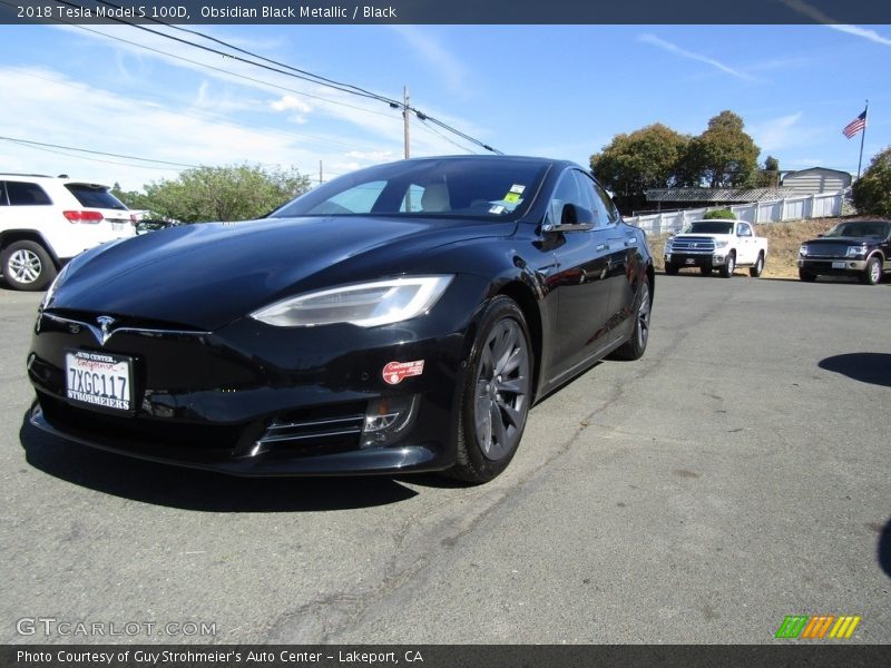 Obsidian Black Metallic / Black 2018 Tesla Model S 100D