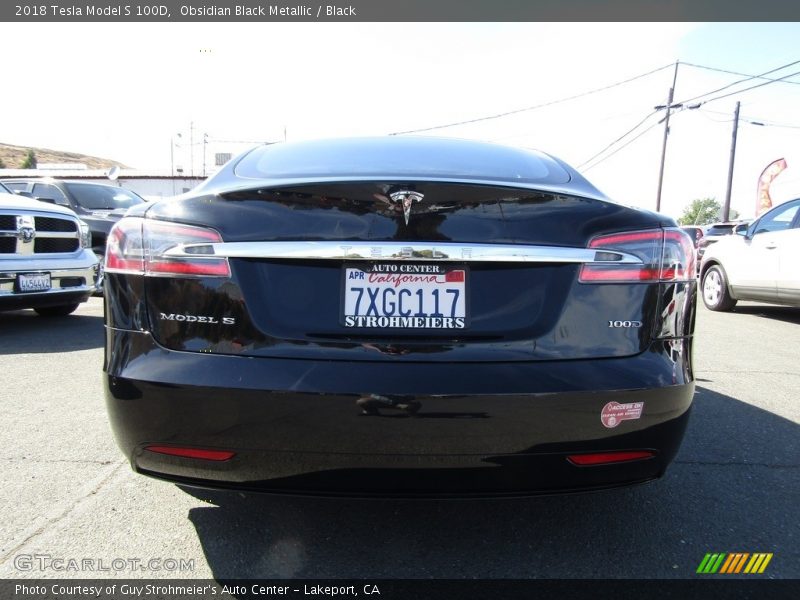 Obsidian Black Metallic / Black 2018 Tesla Model S 100D