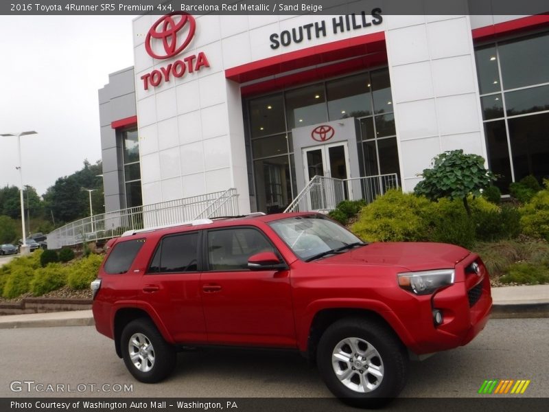 Barcelona Red Metallic / Sand Beige 2016 Toyota 4Runner SR5 Premium 4x4