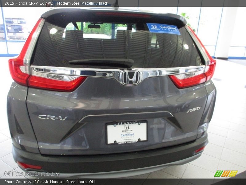 Modern Steel Metallic / Black 2019 Honda CR-V EX AWD
