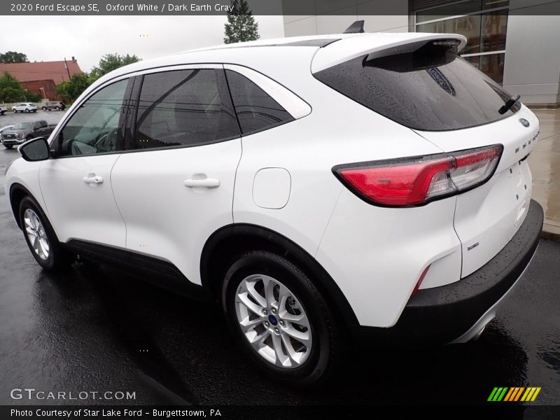 Oxford White / Dark Earth Gray 2020 Ford Escape SE