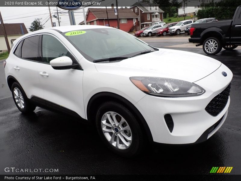 Oxford White / Dark Earth Gray 2020 Ford Escape SE