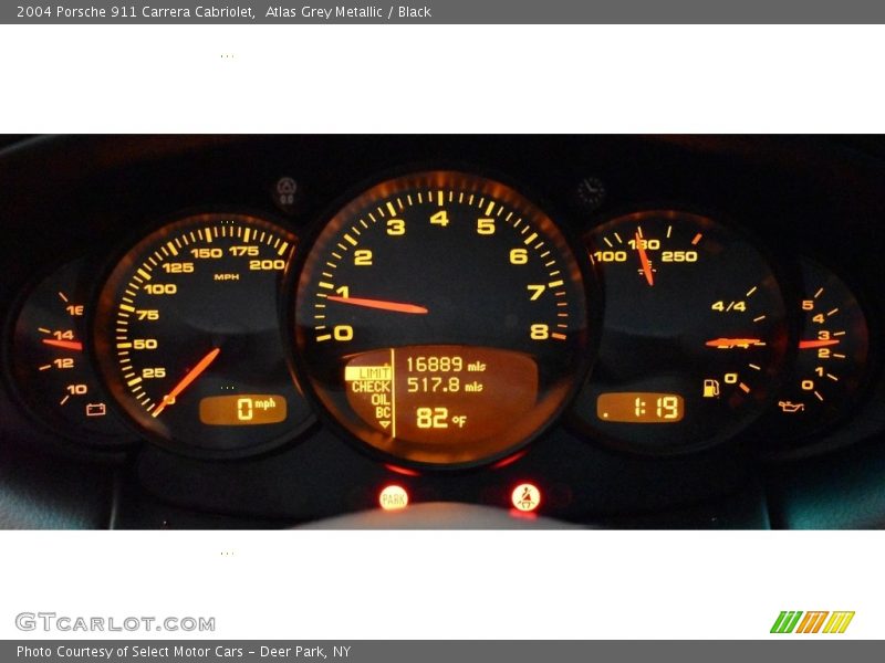 Atlas Grey Metallic / Black 2004 Porsche 911 Carrera Cabriolet