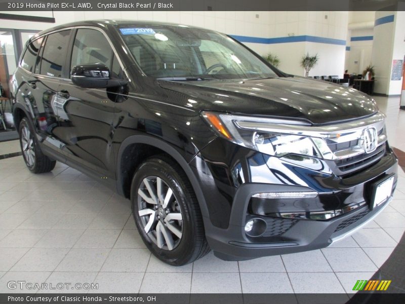 Crystal Black Pearl / Black 2019 Honda Pilot EX-L AWD