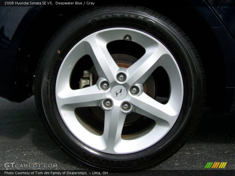 Deepwater Blue / Gray 2008 Hyundai Sonata SE V6