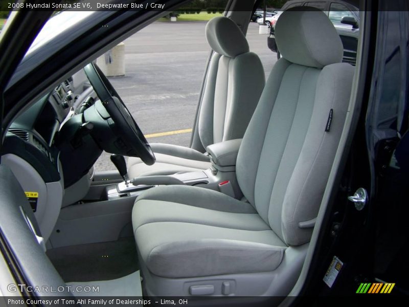 Deepwater Blue / Gray 2008 Hyundai Sonata SE V6