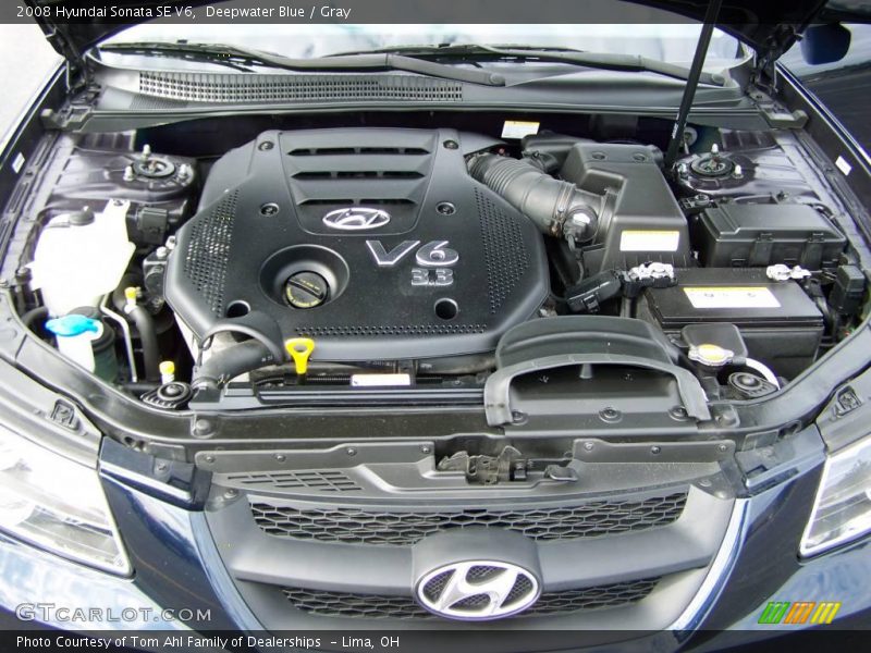 Deepwater Blue / Gray 2008 Hyundai Sonata SE V6