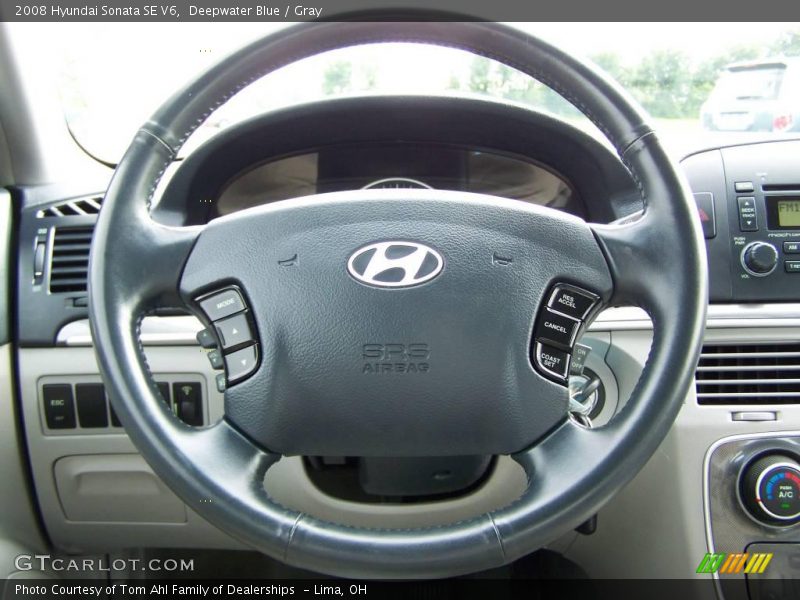 Deepwater Blue / Gray 2008 Hyundai Sonata SE V6