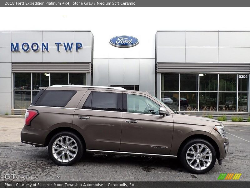 Stone Gray / Medium Soft Ceramic 2018 Ford Expedition Platinum 4x4