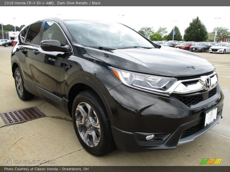 Dark Olive Metallic / Black 2018 Honda CR-V EX-L AWD