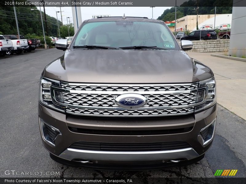 Stone Gray / Medium Soft Ceramic 2018 Ford Expedition Platinum 4x4