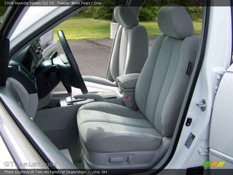 Powder White Pearl / Gray 2008 Hyundai Sonata GLS V6