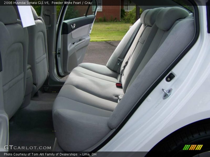Powder White Pearl / Gray 2008 Hyundai Sonata GLS V6