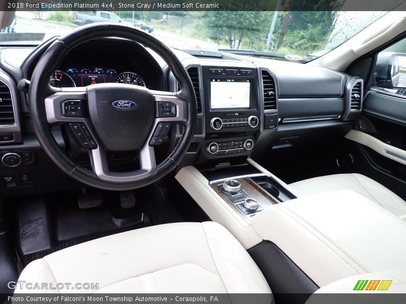 Stone Gray / Medium Soft Ceramic 2018 Ford Expedition Platinum 4x4