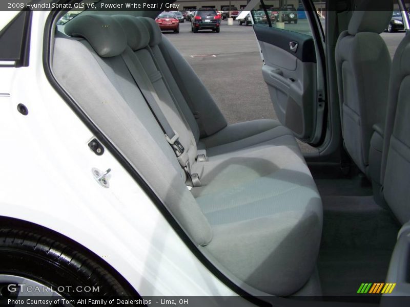 Powder White Pearl / Gray 2008 Hyundai Sonata GLS V6