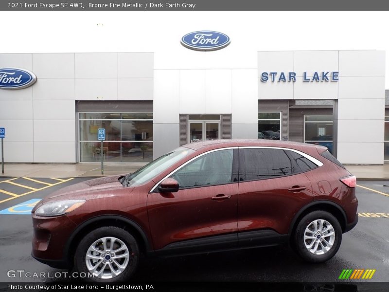 Bronze Fire Metallic / Dark Earth Gray 2021 Ford Escape SE 4WD