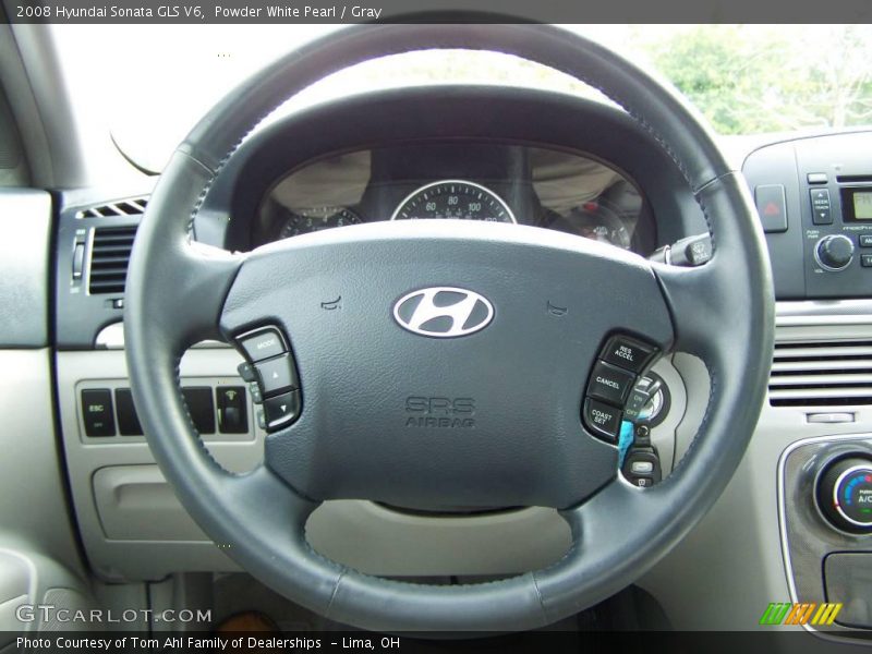 Powder White Pearl / Gray 2008 Hyundai Sonata GLS V6