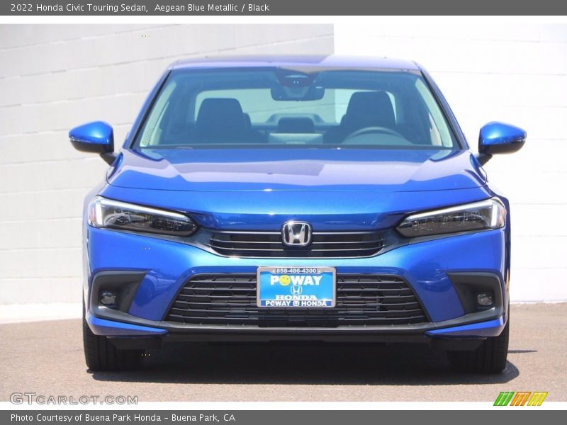 Aegean Blue Metallic / Black 2022 Honda Civic Touring Sedan