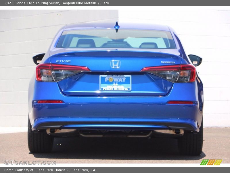 Aegean Blue Metallic / Black 2022 Honda Civic Touring Sedan